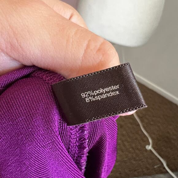 The Limited Purple Cowl Neck Top Vintage 90s 2000s Soft Minimalist Chic Blouse - Picture 4 of 6